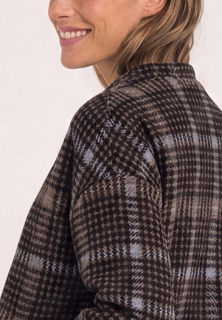 Jacke mit Rundhals und Cord-Struktur