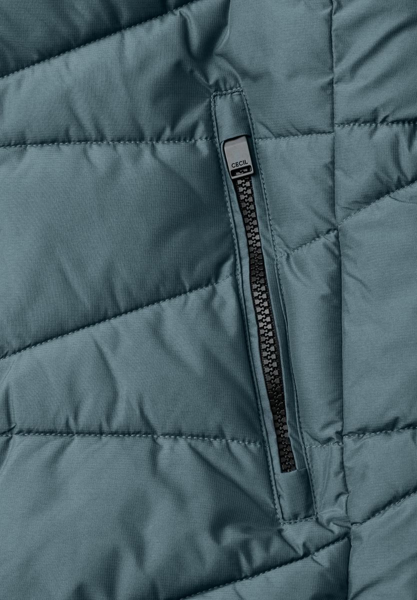 Steppjacke mit Kapuze und Zipper