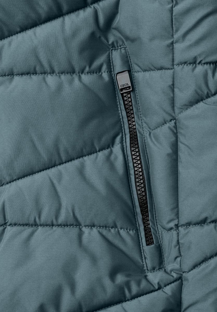 Steppjacke mit Kapuze und Zipper