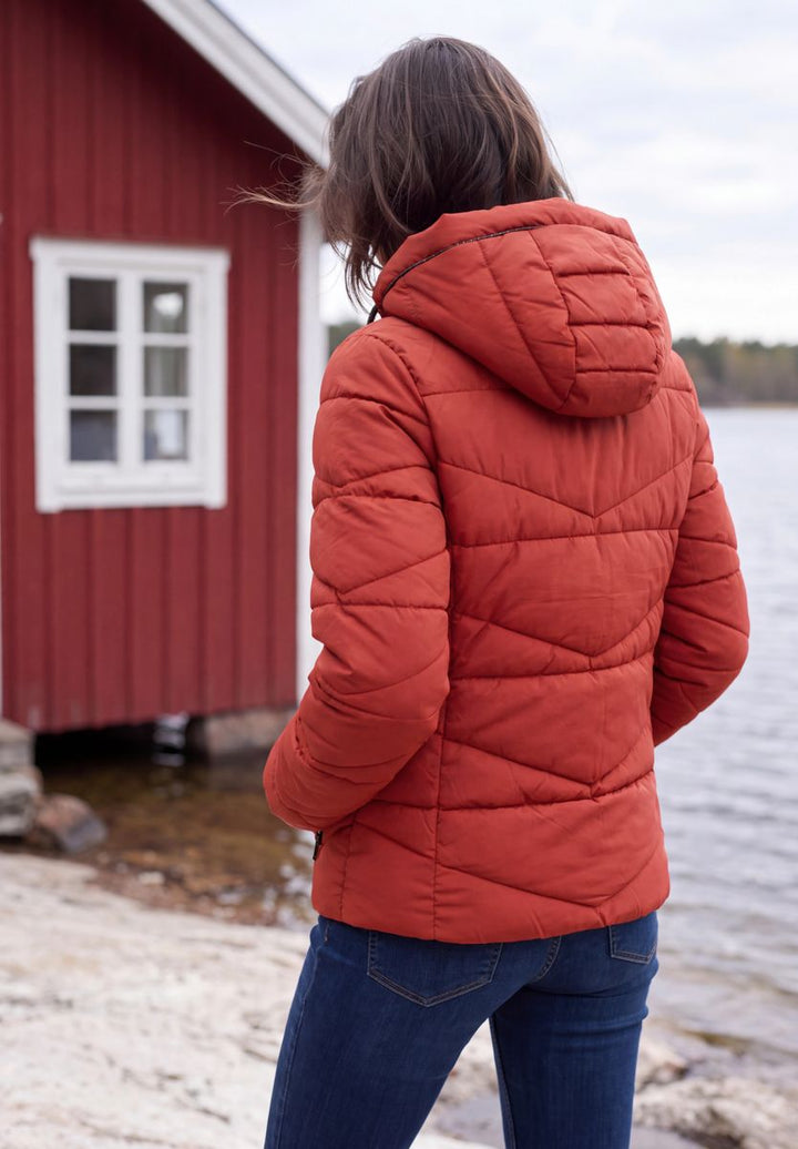 Steppjacke mit Kapuze und Zipper