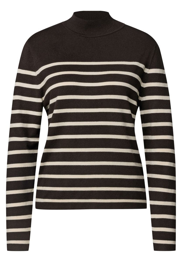 Pullover mit Turtle Neck und Streifen