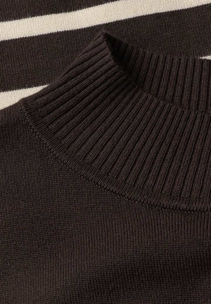 Pullover mit Turtle Neck und Streifen