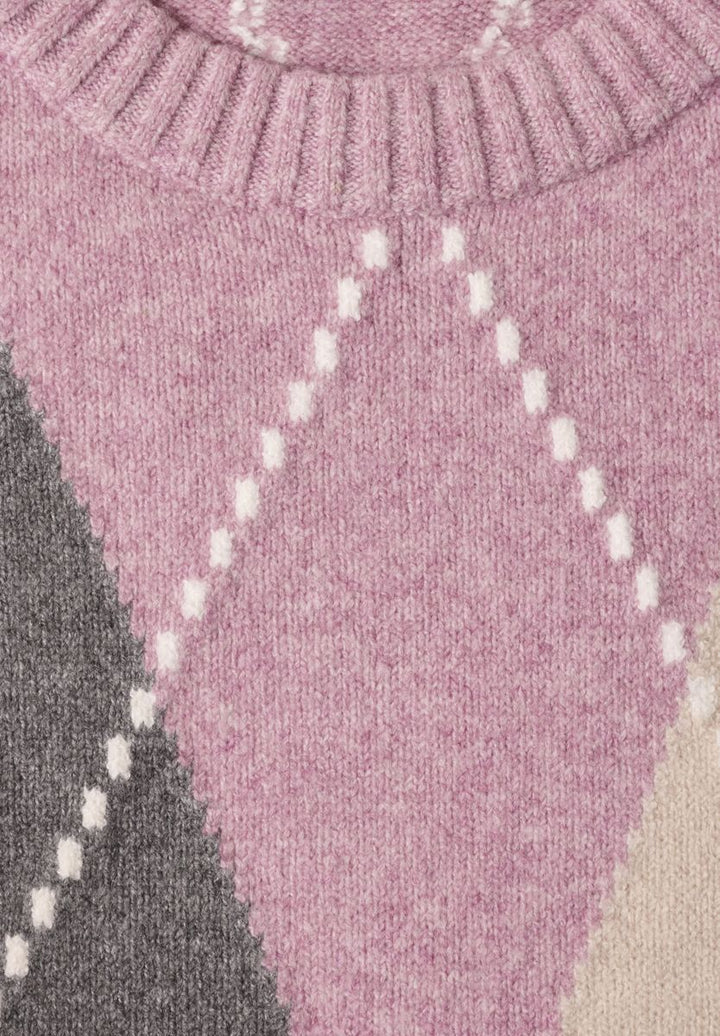 Pullover mit Rundhals und Argyle-Muster