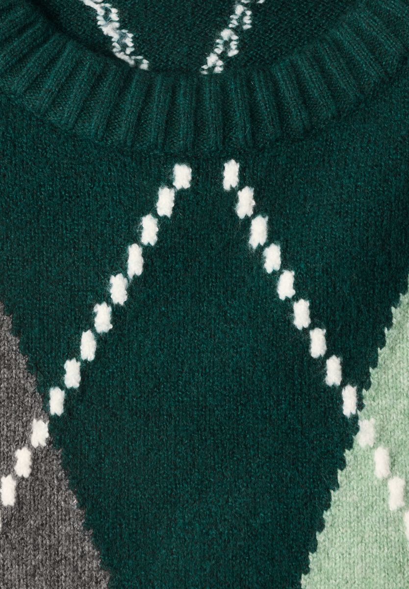 Pullover mit Rundhals und Argyle-Muster