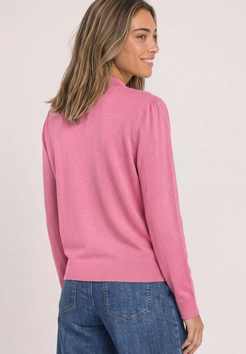 Pullover mit Turtle Neck und Knopfdetail