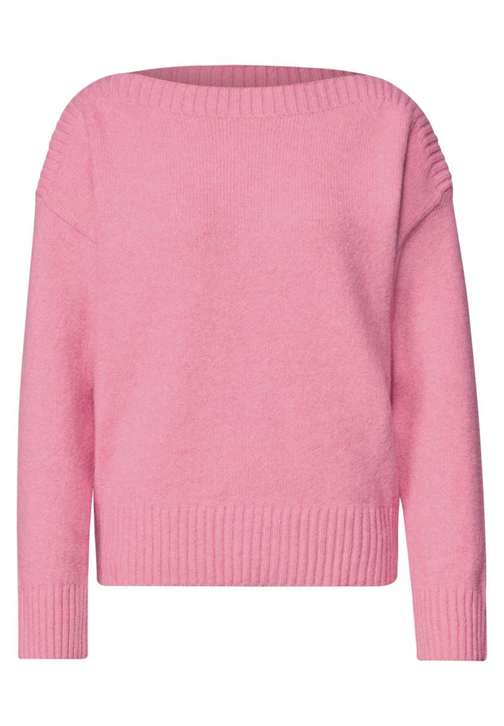 Langarm Pullover mit Boat Neck