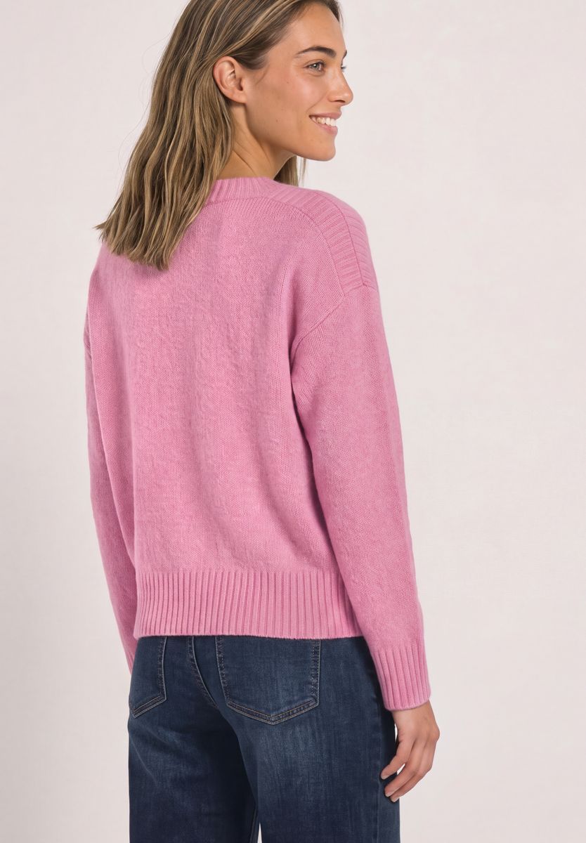 Langarm Pullover mit Boat Neck