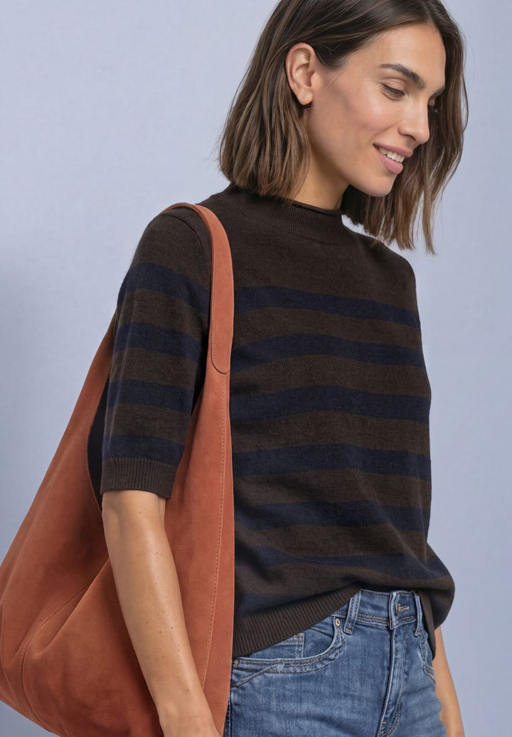 Kurzarm Pullover mit Turtle Neck