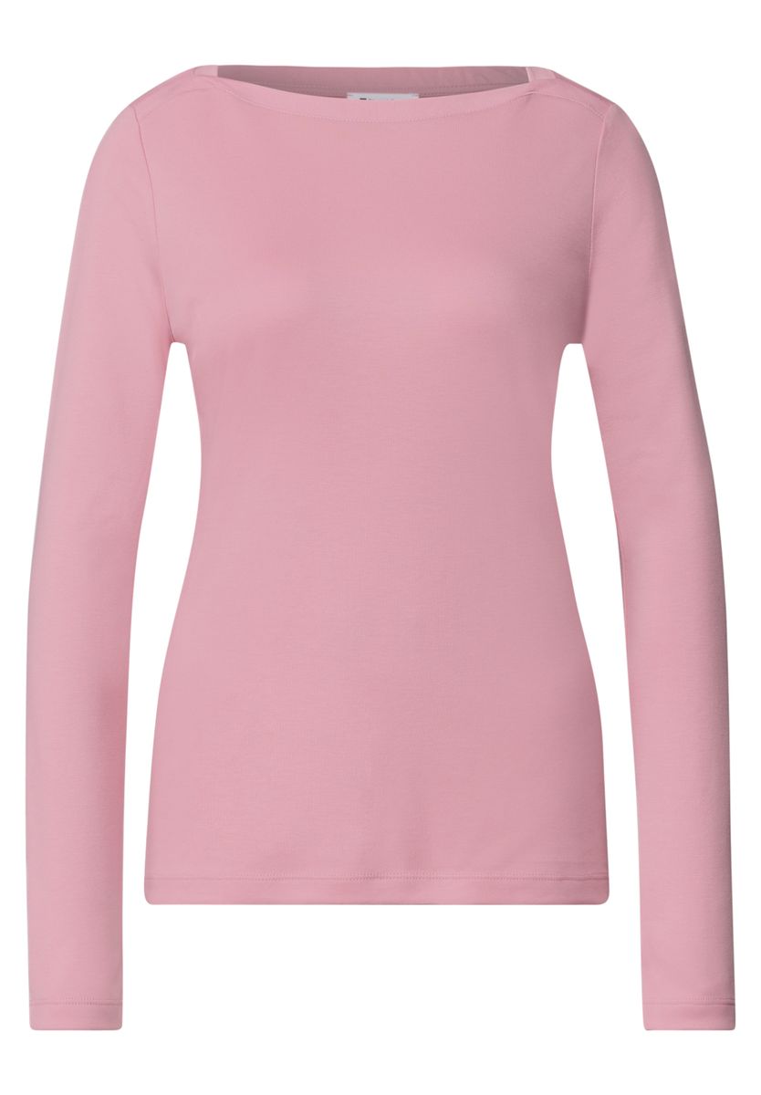 Basic Shirt mit U-Boot-Ausschnitt