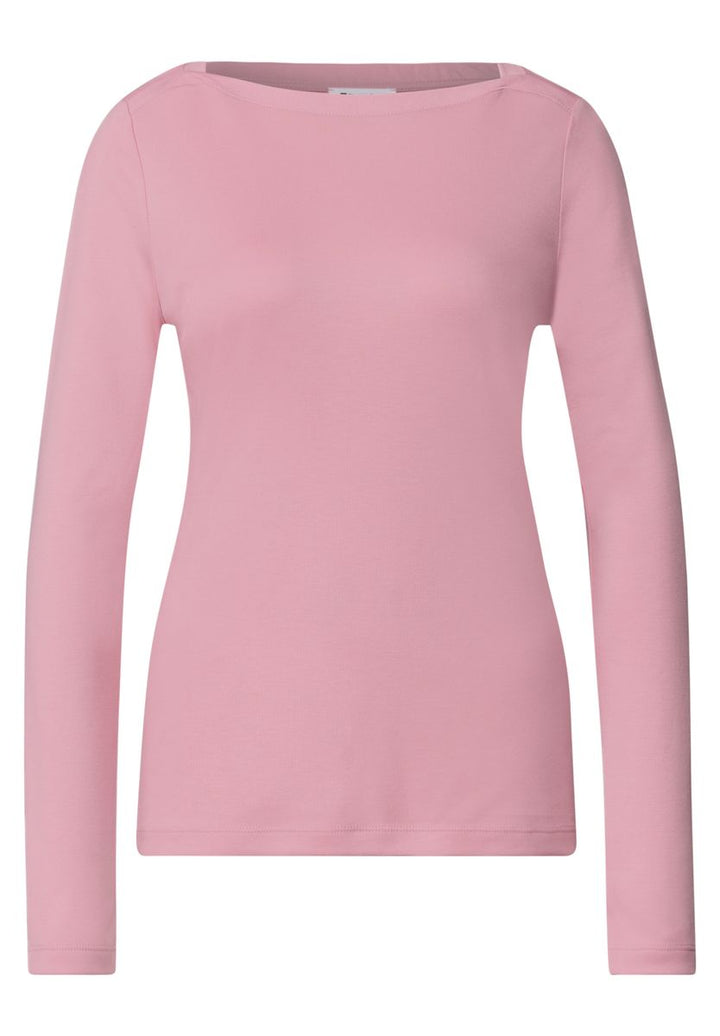 Basic Shirt mit U-Boot-Ausschnitt