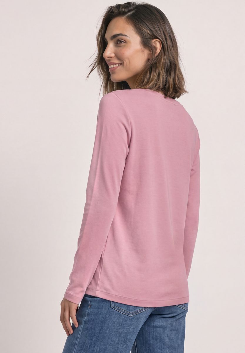 Basic Shirt mit U-Boot-Ausschnitt
