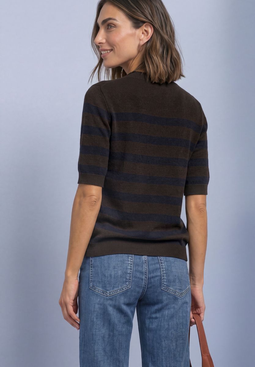 Kurzarm Pullover mit Turtle Neck