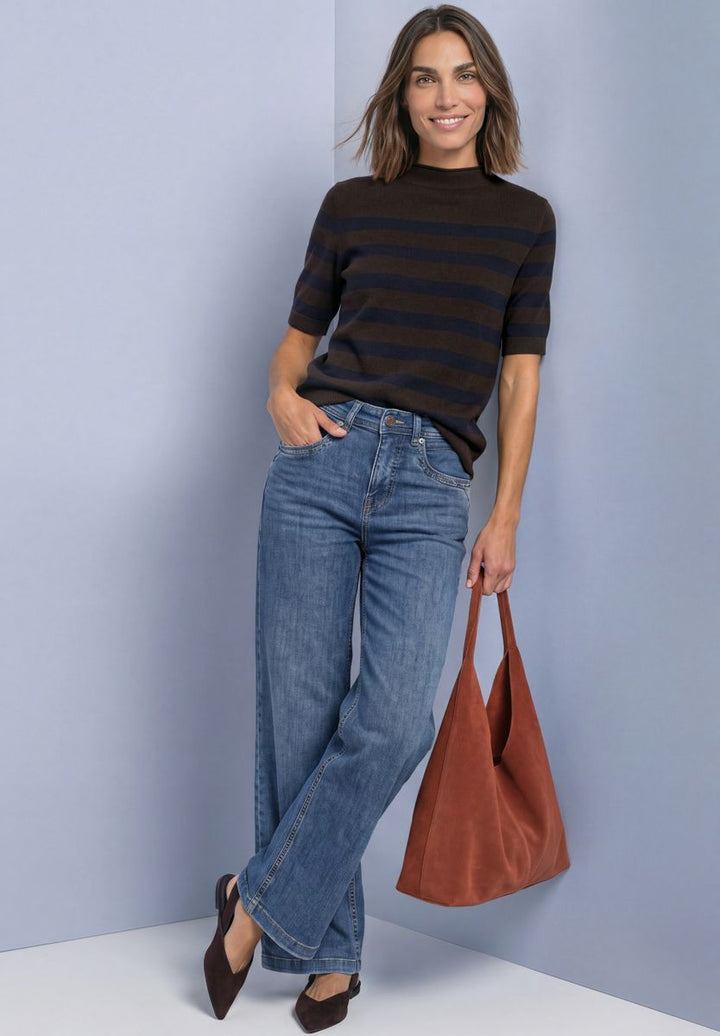 Kurzarm Pullover mit Turtle Neck