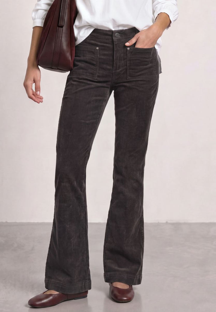 High Waist Bootcut Hose im Slim Fit
