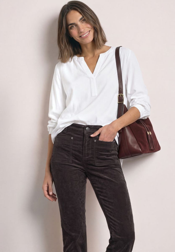 High Waist Bootcut Hose im Slim Fit