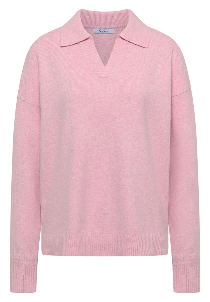 Langarm Pullover mit Polokragen