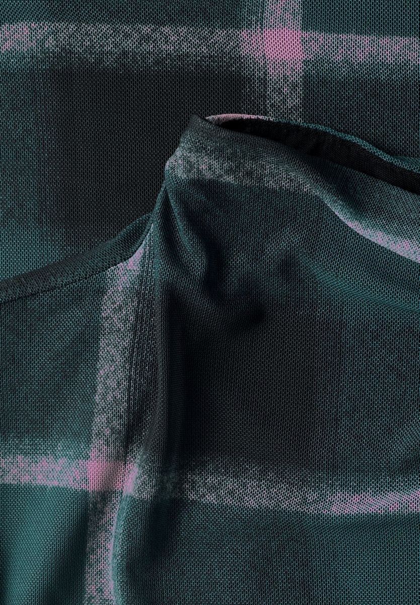 Langarm Mesh-Shirt mit Turtle Neck