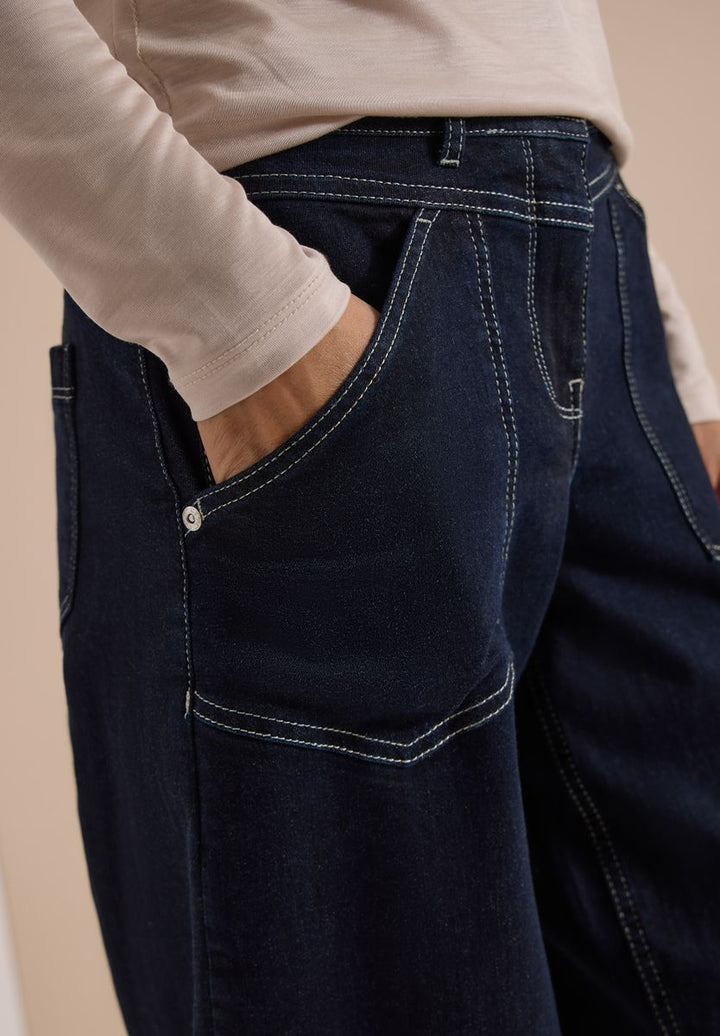 Barrel Leg Jeans mit Patch-Pockets