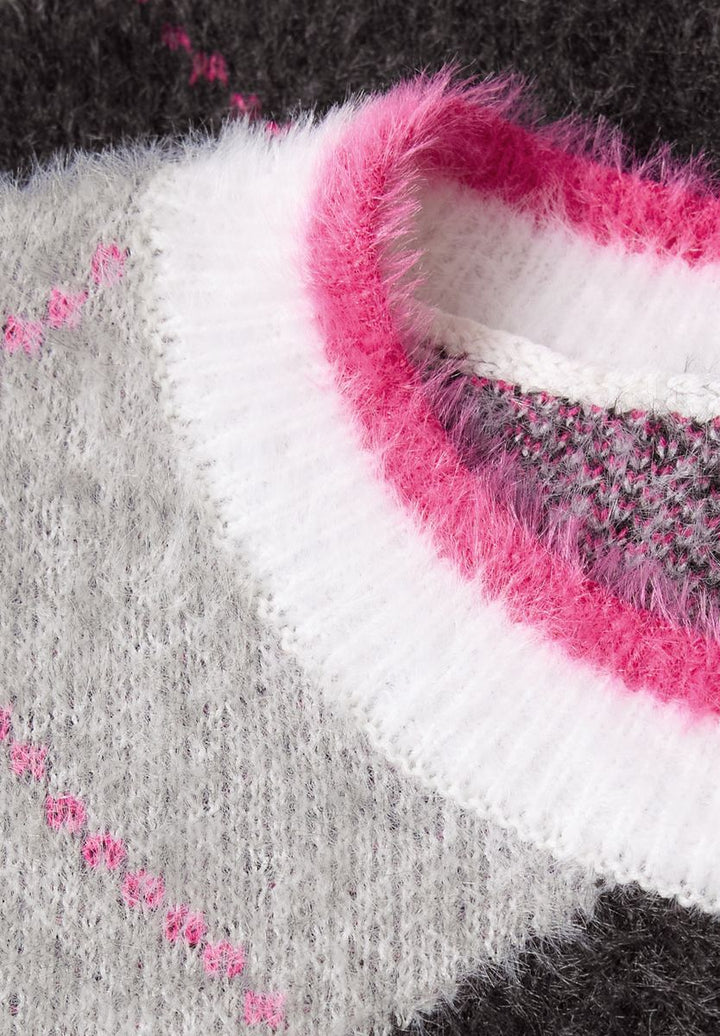 Pullover mit Rundhals und Argyle-Muster