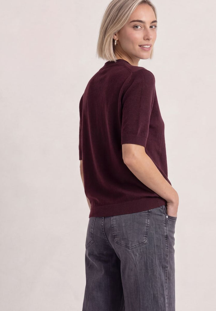 Kurzarm Pullover mit Turtle Neck