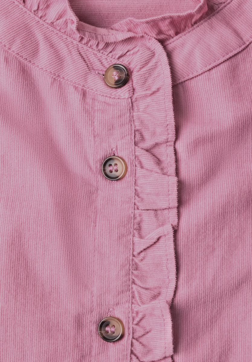 Langarm Bluse mit Rundhals und Rüschen