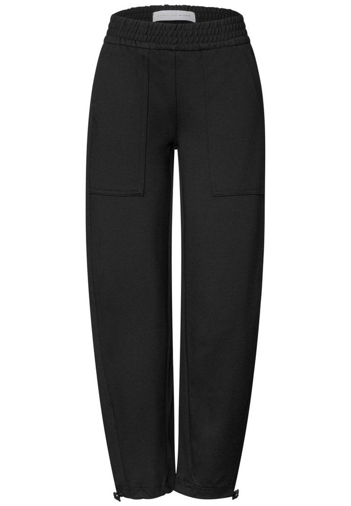 Mid Waist Barrel Leg Hose im Loose Fit