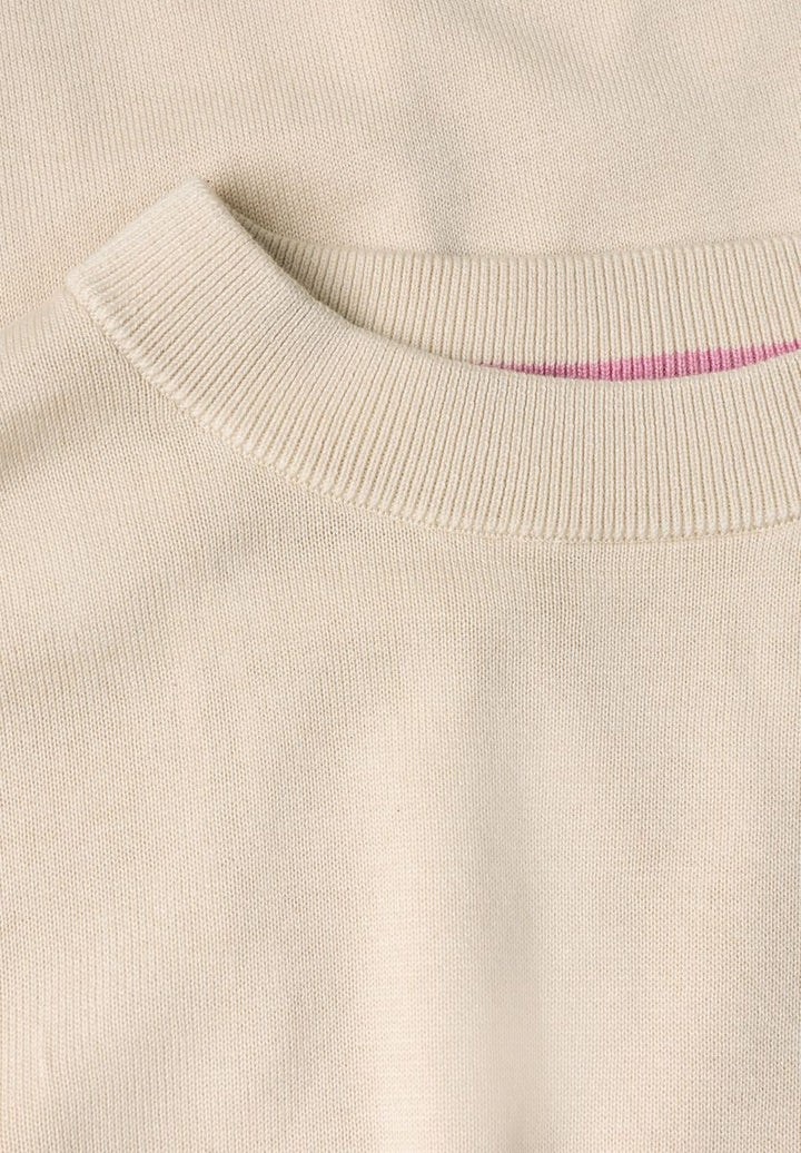 Pullover mit Rundhals in Unifarbe
