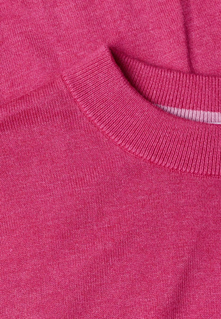 Pullover mit Rundhals in Unifarbe