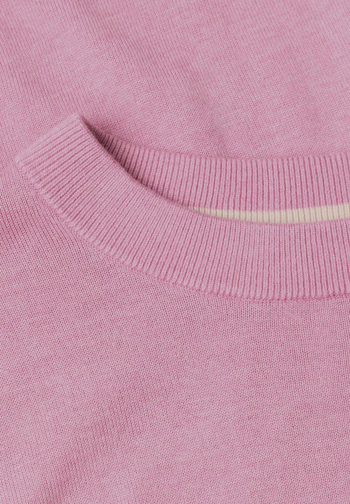 Pullover mit Rundhals in Unifarbe