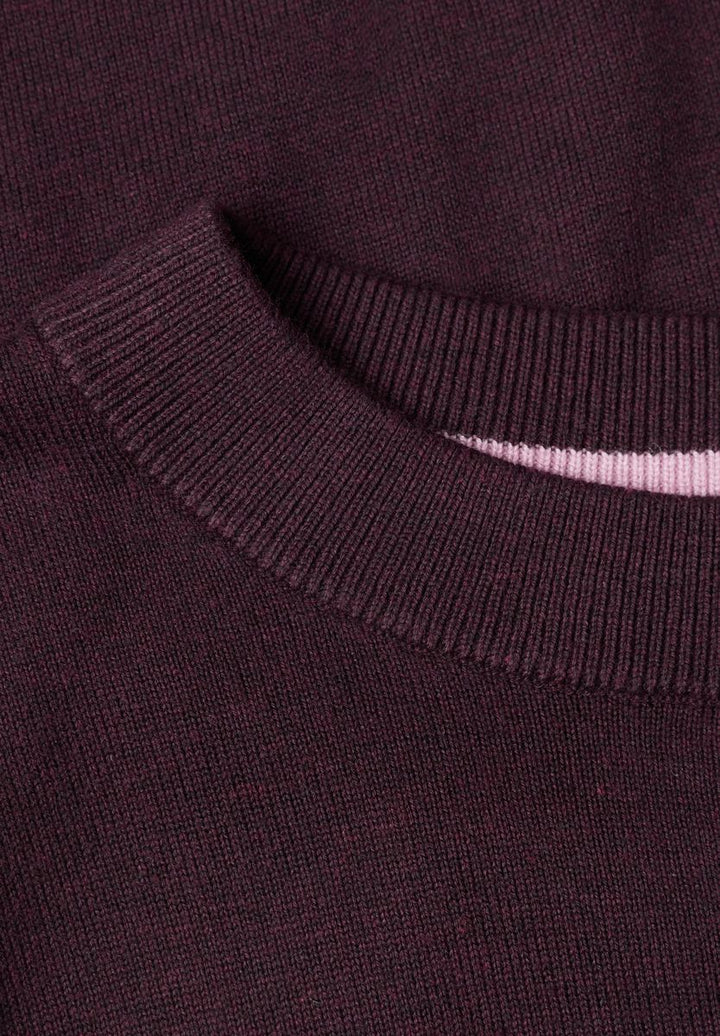 Pullover mit Rundhals in Unifarbe