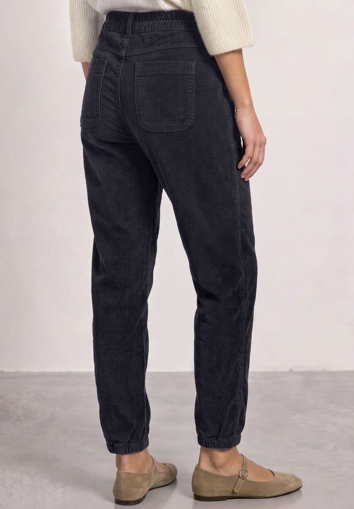 High Waist Barrel Leg Hose mit Elastikbund