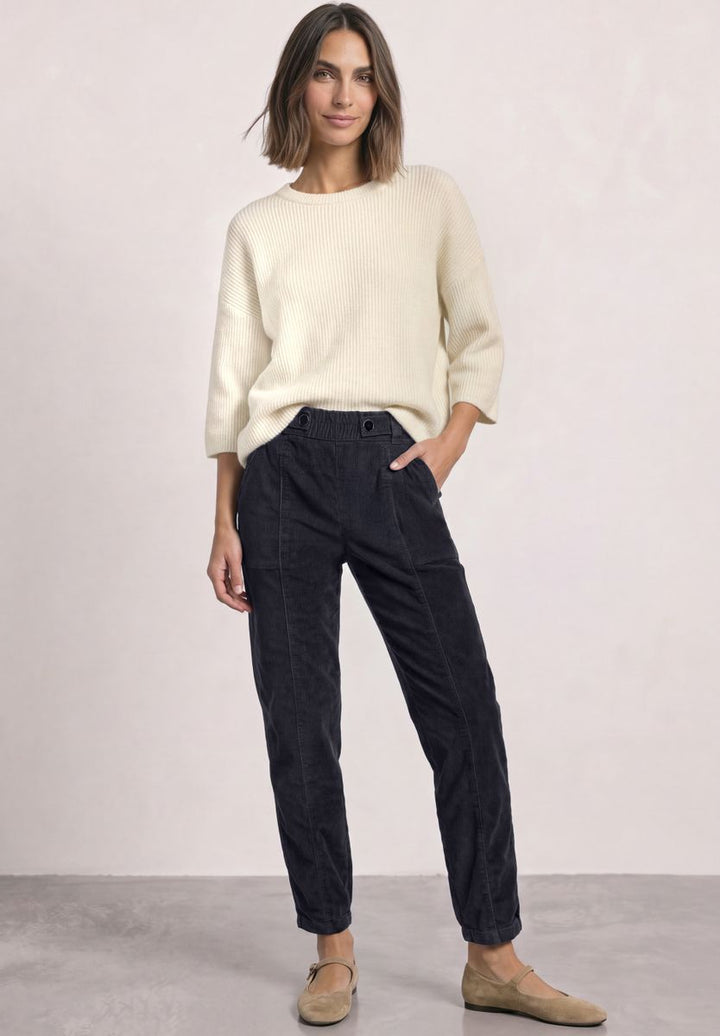 High Waist Barrel Leg Hose mit Elastikbund