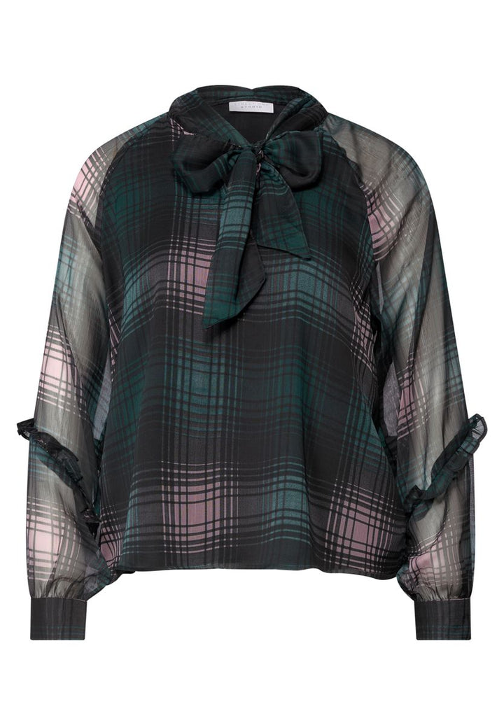 Chiffon-Bluse mit Schleifendetail