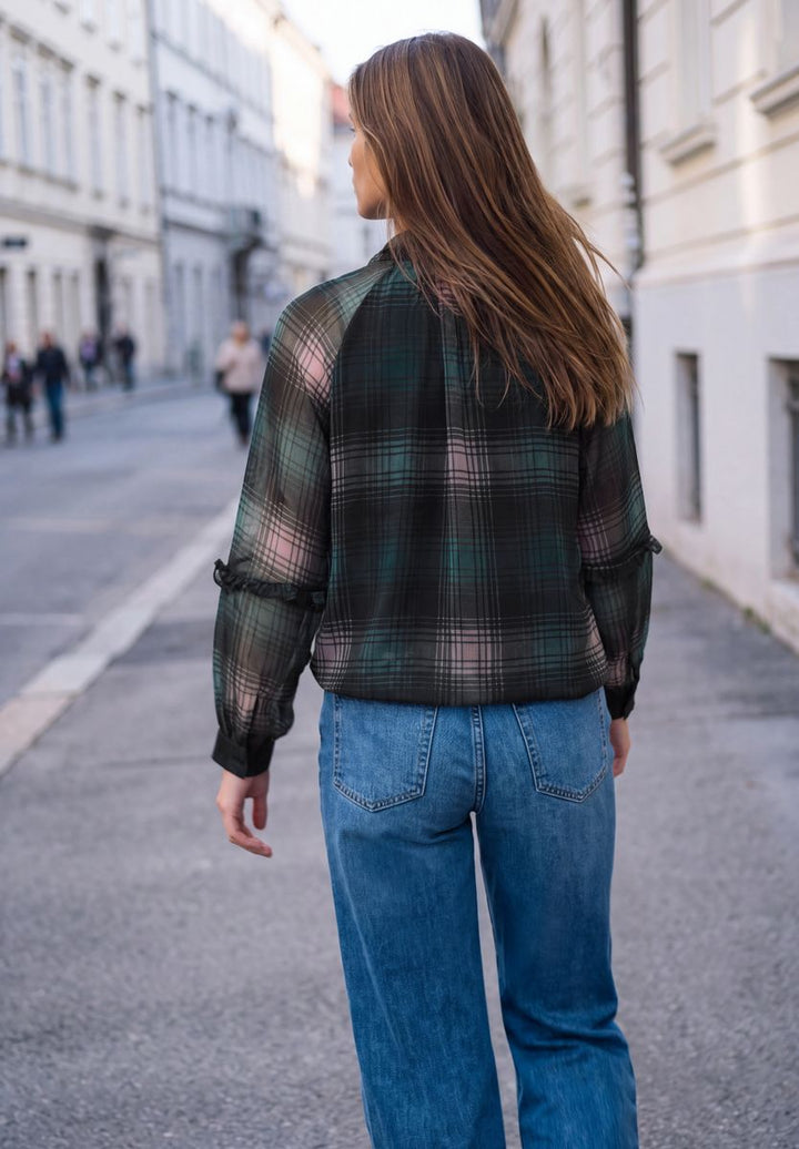 Chiffon-Bluse mit Schleifendetail