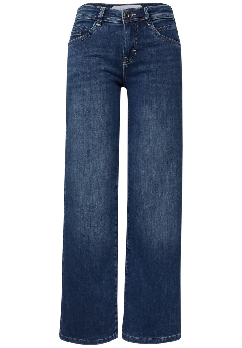 Mid Waist Wide Leg Jeans im Casual Fit