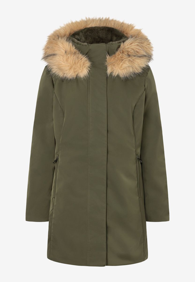 Parka mit Kunstfellkapuze