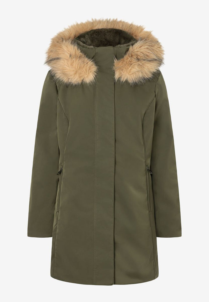 Parka mit Kunstfellkapuze