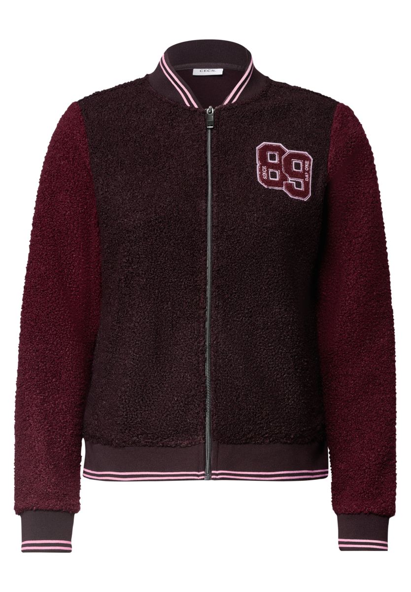 Teddy-Blouson mit Patch-Detail