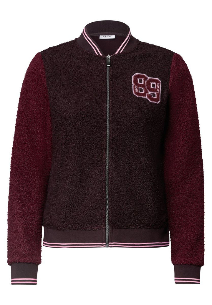 Teddy-Blouson mit Patch-Detail