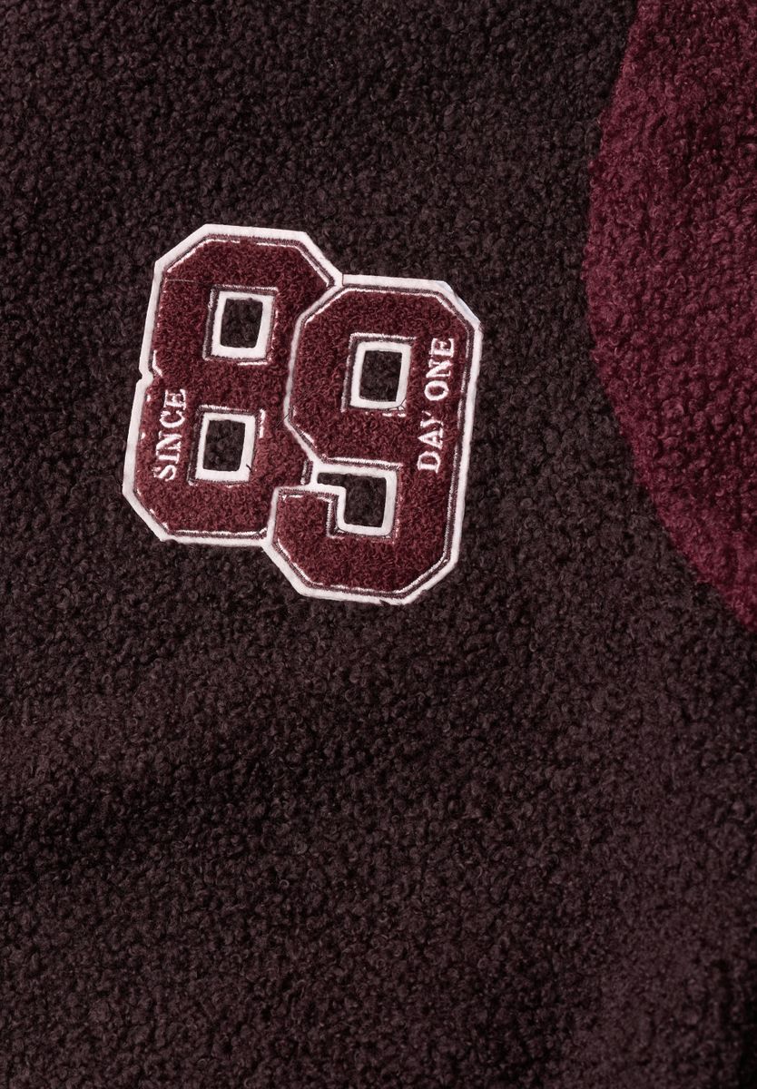 Teddy-Blouson mit Patch-Detail