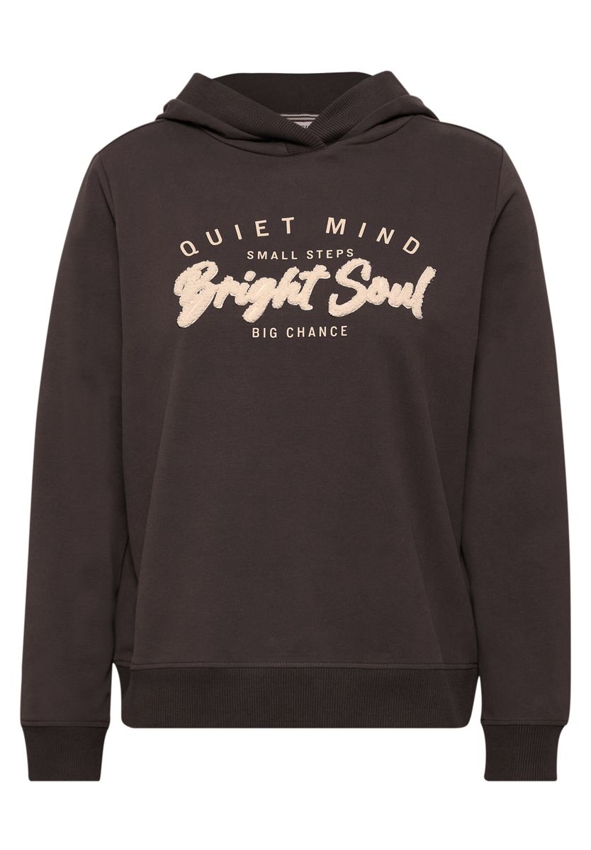 Sweatshirt mit Details in Rippstruktur