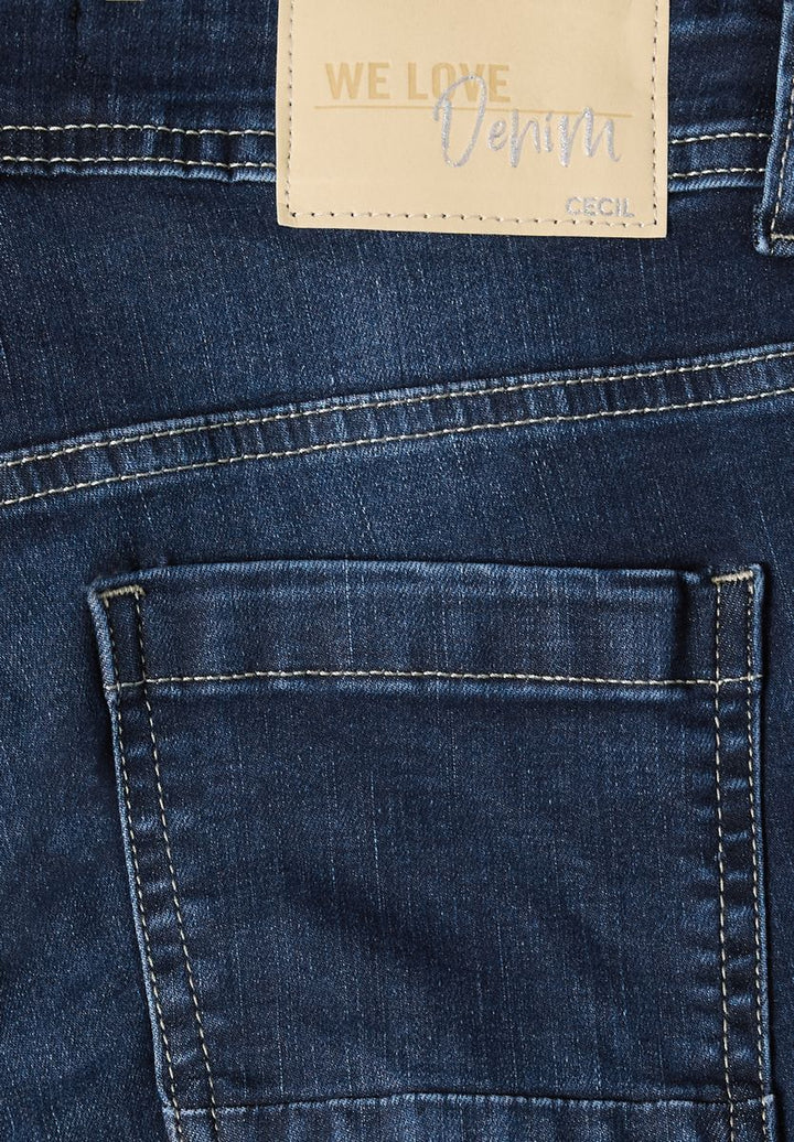 Mid Waist Straight Leg Jeans im Casual Fit