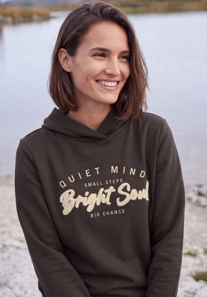 Sweatshirt mit Details in Rippstruktur