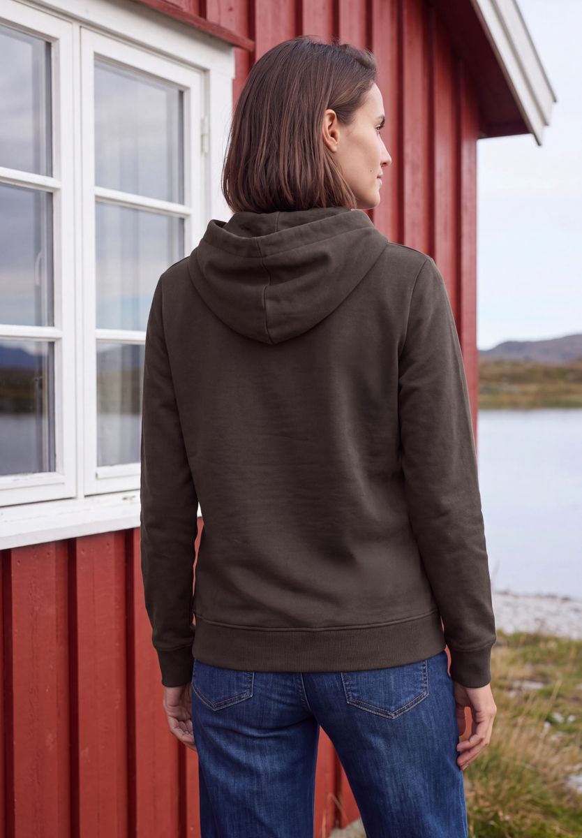 Sweatshirt mit Details in Rippstruktur