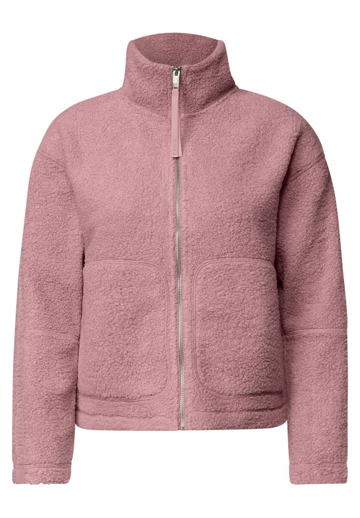 Teddyjacke mit Stehkragen und Zipper