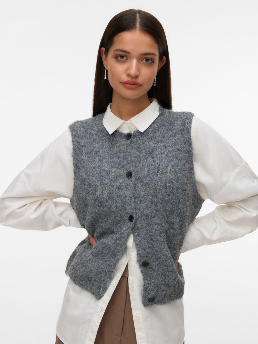 VMNOVAH SL O-NECK BUTTON VEST NOOS