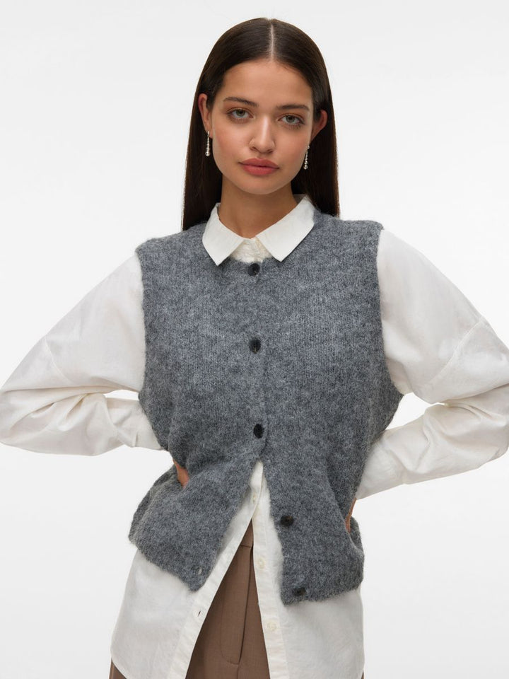 VMNOVAH SL O-NECK BUTTON VEST NOOS