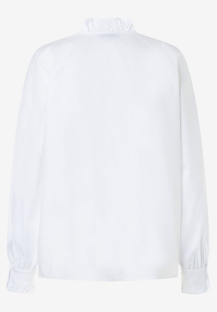 Bluse mit Rüschenkragen