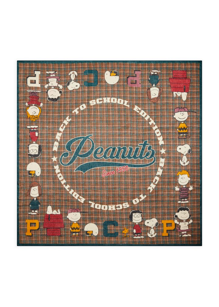 Leichtes Tuch mit Peanuts-Motiven und Schriftzug