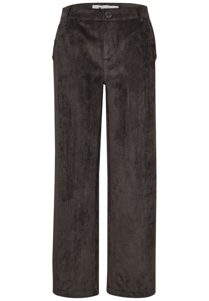 Mid Waist Straight Leg Cordhose mit Knöpfen